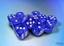 D6 16mm 12-Dice Block CHX23606 - Translucent Blue/White